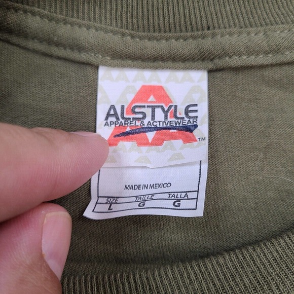 Spirit Of America T-Shirt Adult‎ Large Green Military Tank Camo Red White Blue - Picture 5 of 11